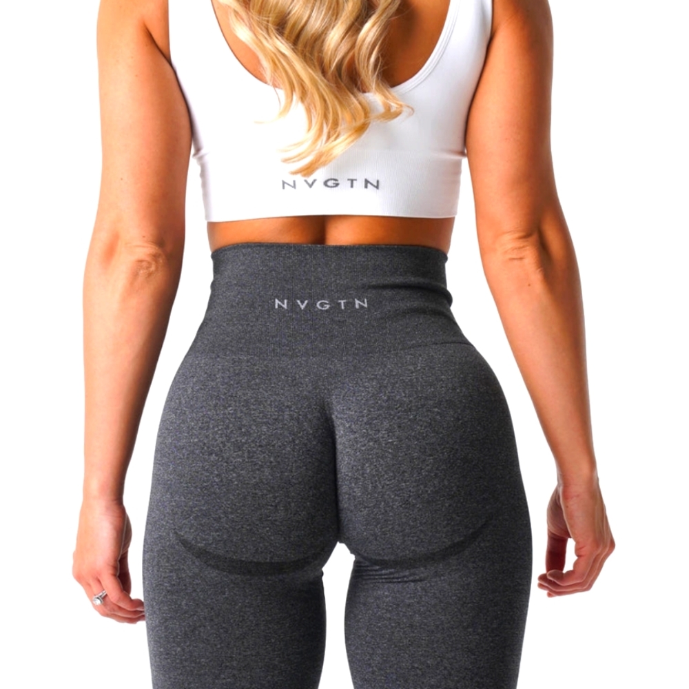 NVGTN black speckled curve seamless leggings (Size Medium)